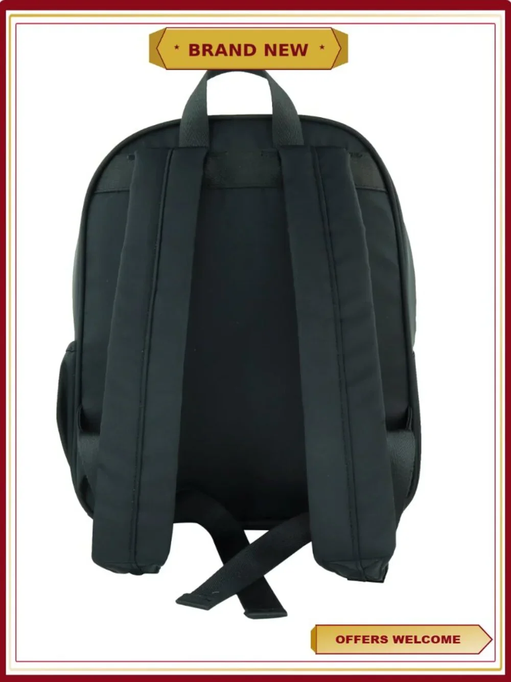 Nylon Backpack 2-Pack Customizable Travel Book Bag Craft Storage Gold Zipper